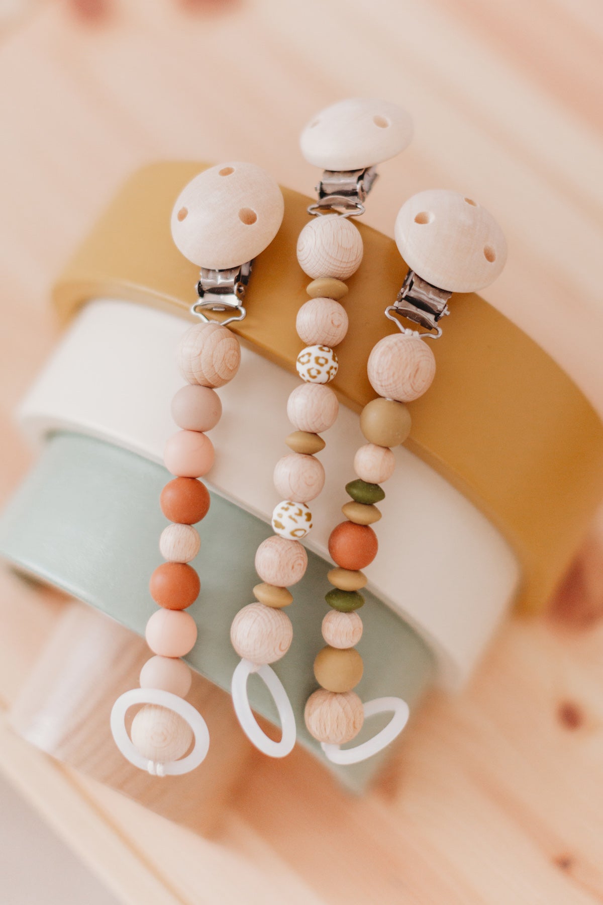 Schnullerkette Earth/Apricot