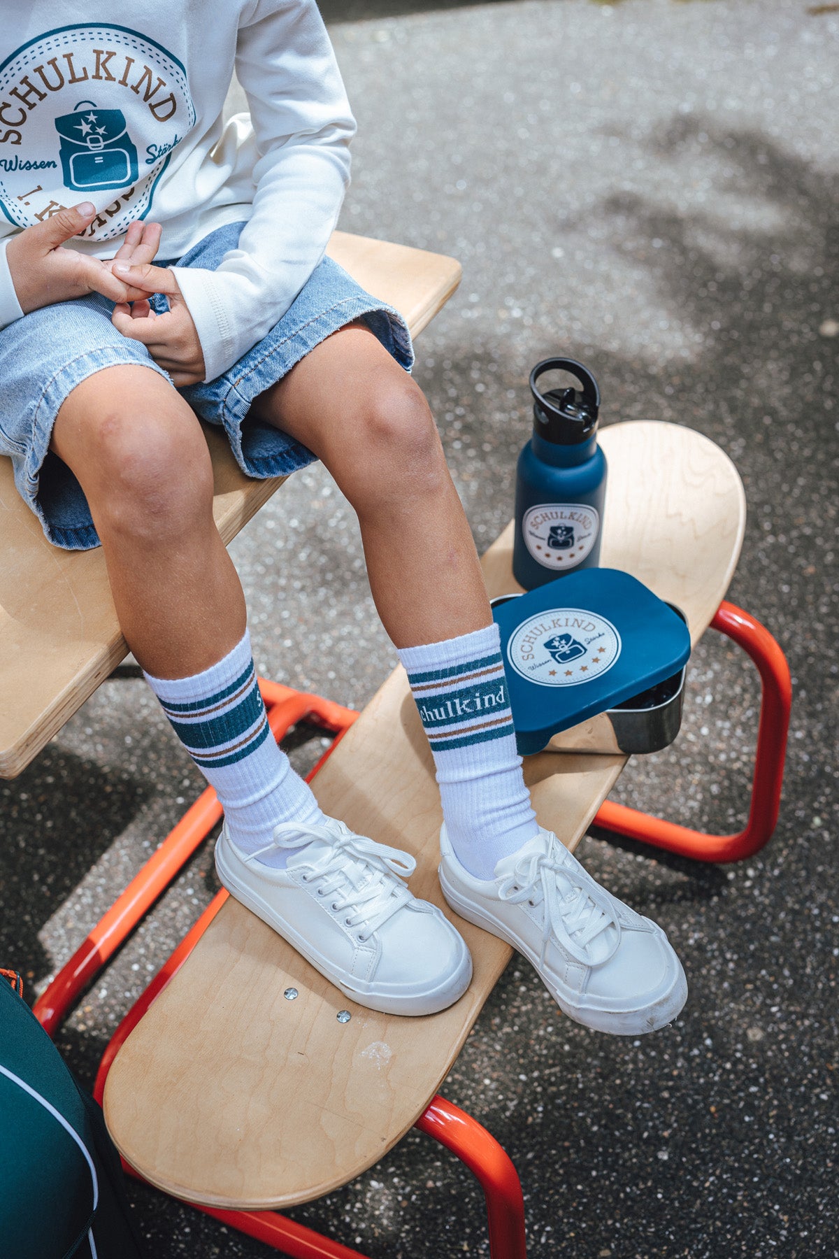 Schulkind- Socken 27-30/ Petrol