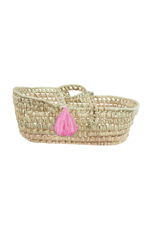 Puppenkorb/ Tassel pink