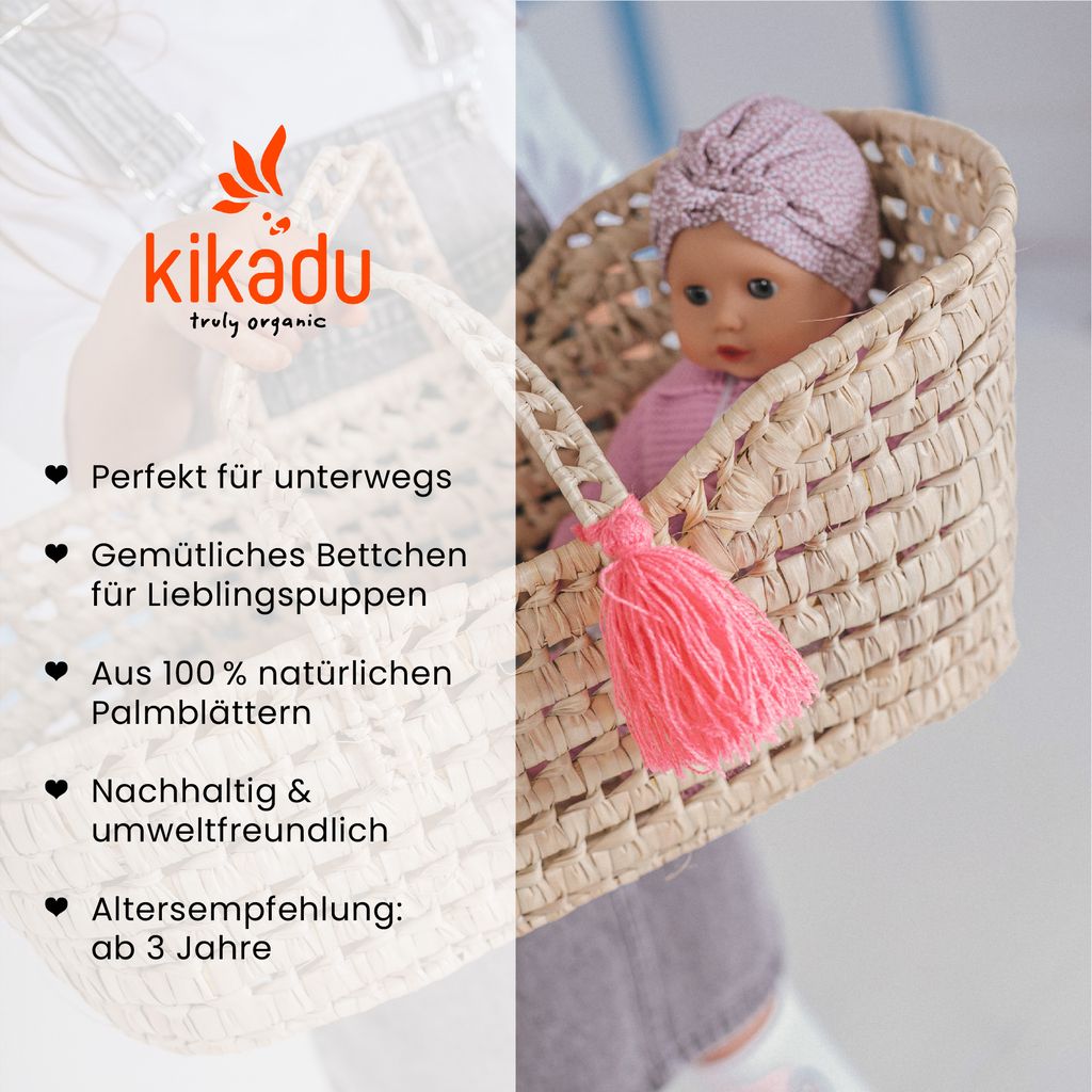 Puppenkorb/ Tassel pink